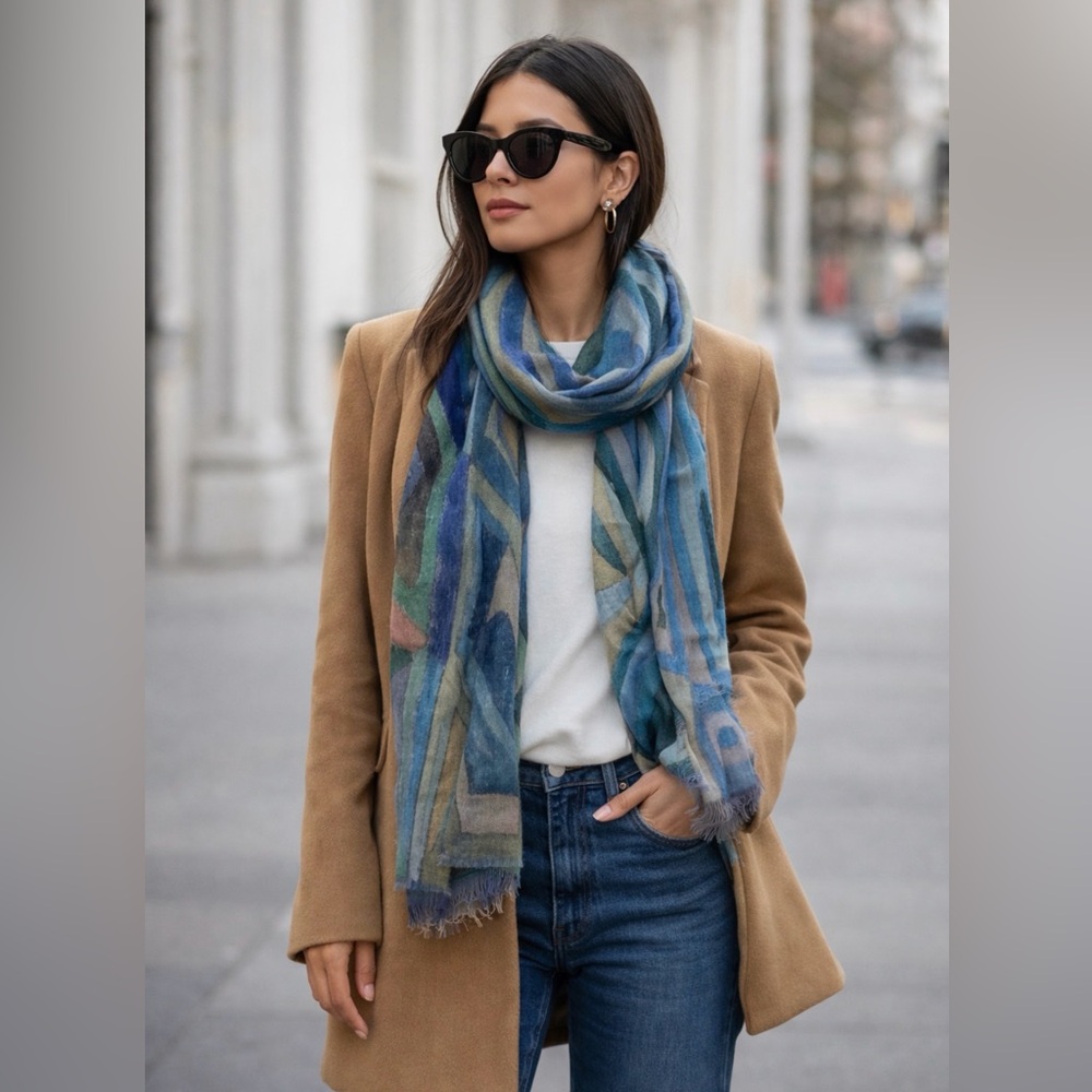 Coco + Carmen Geometric Multicolor Scarf